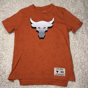 Under Armour Project Rock Brahma T-shirt Gray Graphic Print - Youth Small